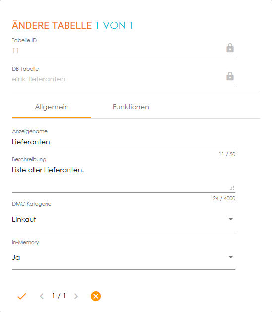 Aendere Tabelle Allgemein