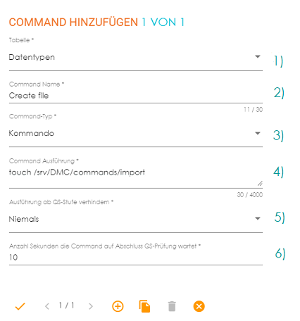Commands hinzufügen