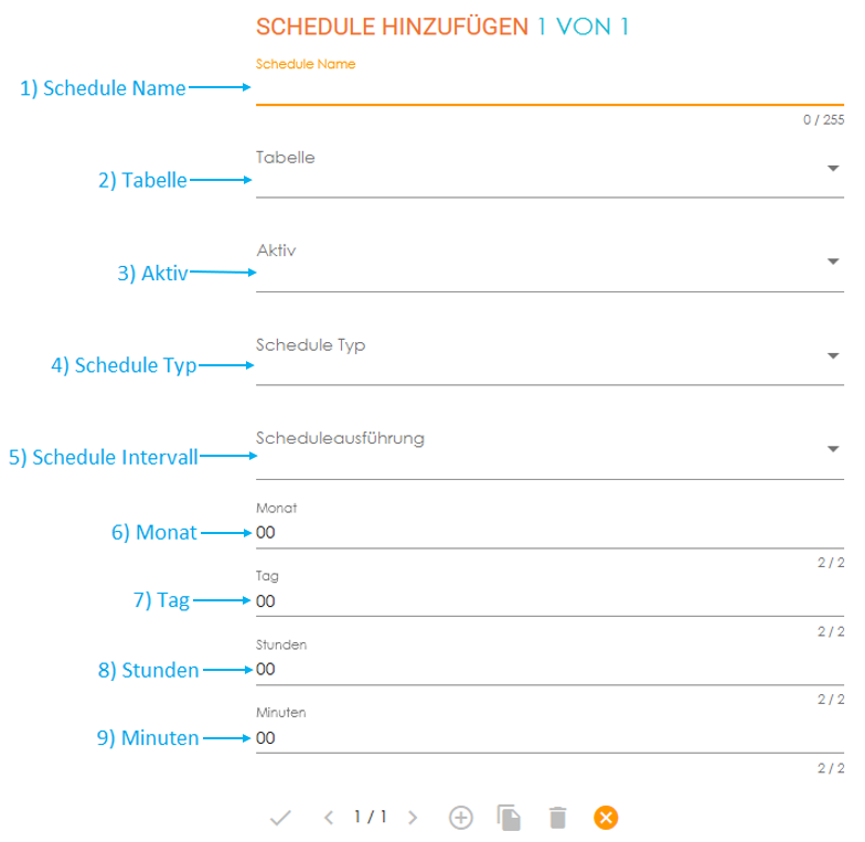 Schedule hinzufügen