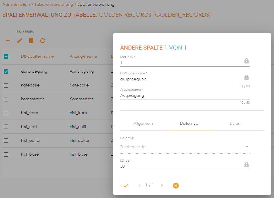 Spalte aendern Datentyp